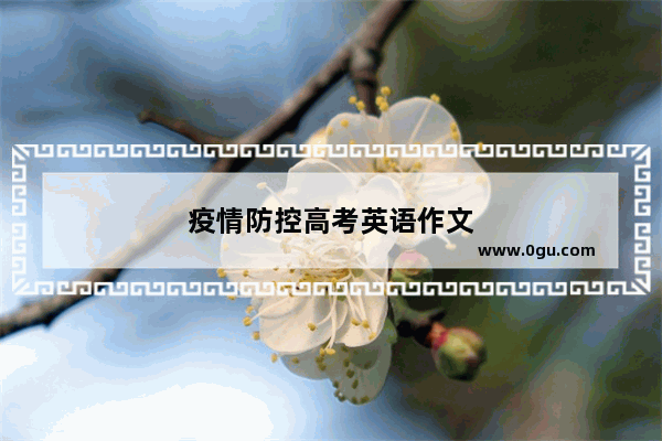 疫情防控高考英语作文