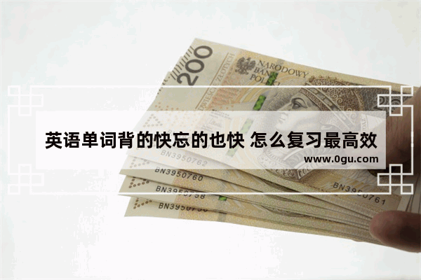 英语单词背的快忘的也快 怎么复习最高效