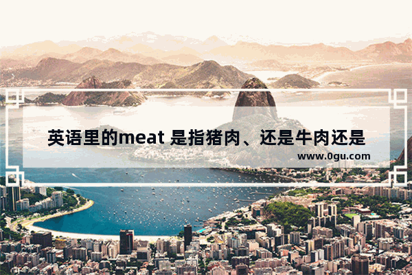 英语里的meat 是指猪肉、还是牛肉还是羊肉