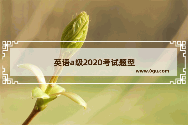 英语a级2020考试题型