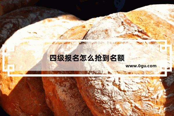 四级报名怎么抢到名额