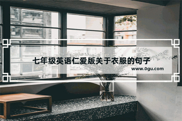七年级英语仁爱版关于衣服的句子