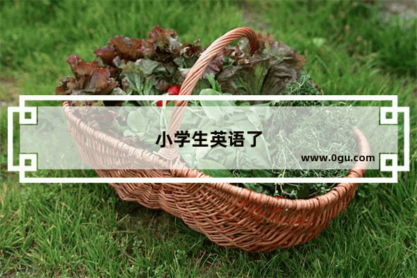 小学生英语了