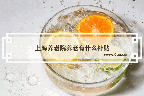 上海养老院养老有什么补贴