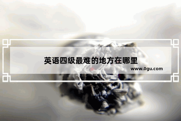 英语四级最难的地方在哪里