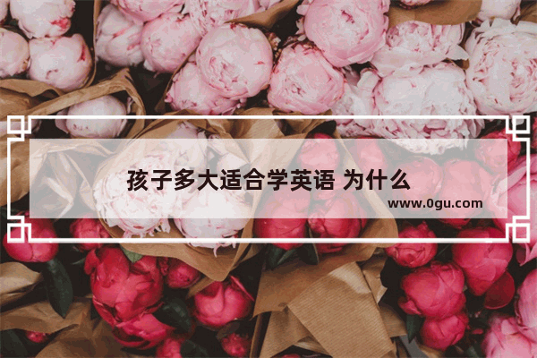 孩子多大适合学英语 为什么