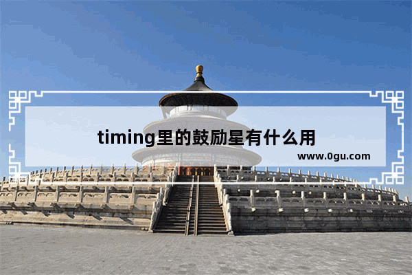 timing里的鼓励星有什么用