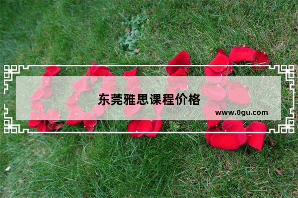 东莞雅思课程价格