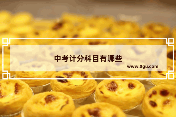 中考计分科目有哪些
