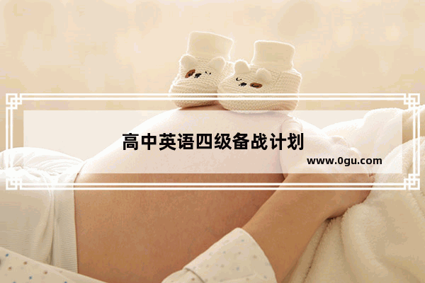高中英语四级备战计划