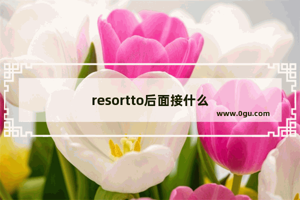 resortto后面接什么