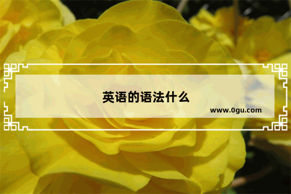 英语的语法什么