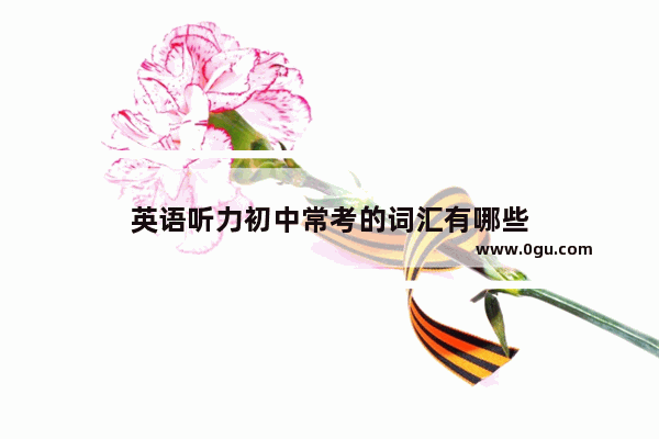 英语听力初中常考的词汇有哪些