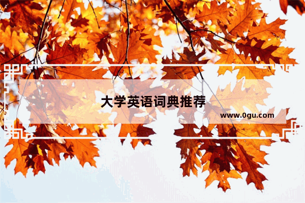 大学英语词典推荐