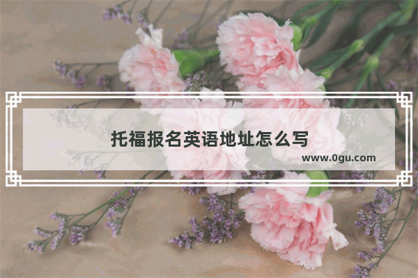托福报名英语地址怎么写