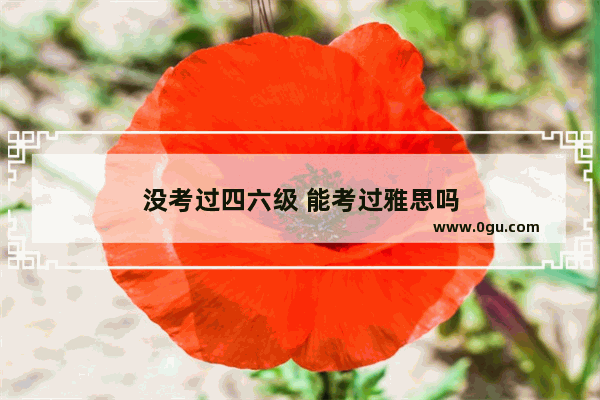 没考过四六级 能考过雅思吗