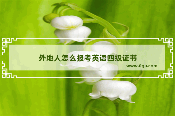 外地人怎么报考英语四级证书