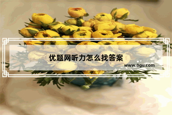 优题网听力怎么找答案