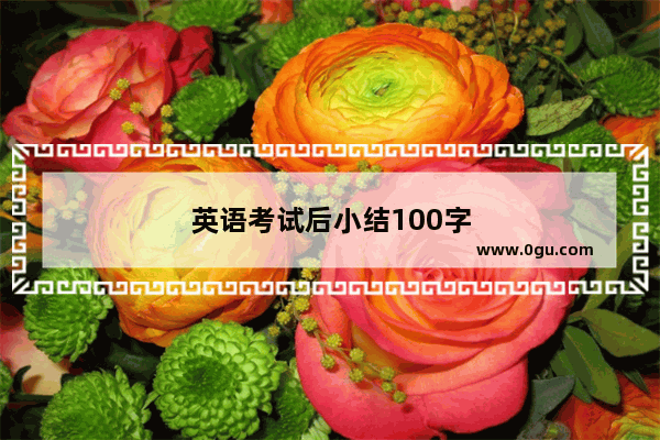 英语考试后小结100字