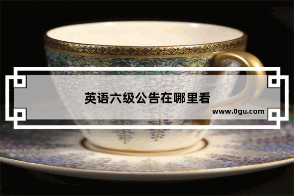英语六级公告在哪里看