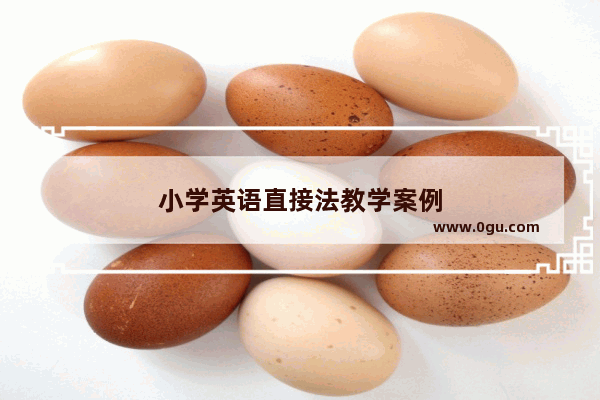 小学英语直接法教学案例