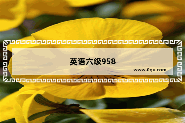 英语六级958