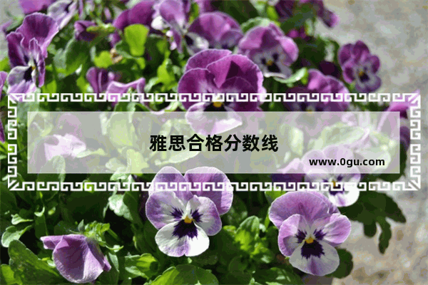 雅思合格分数线
