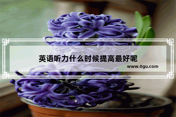 英语听力什么时候提高最好呢