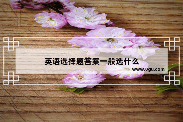 英语选择题答案一般选什么