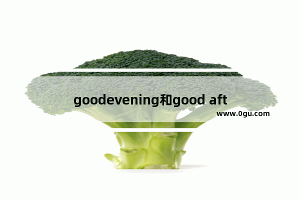goodevening和good afternoon区别