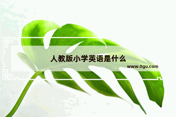 人教版小学英语是什么