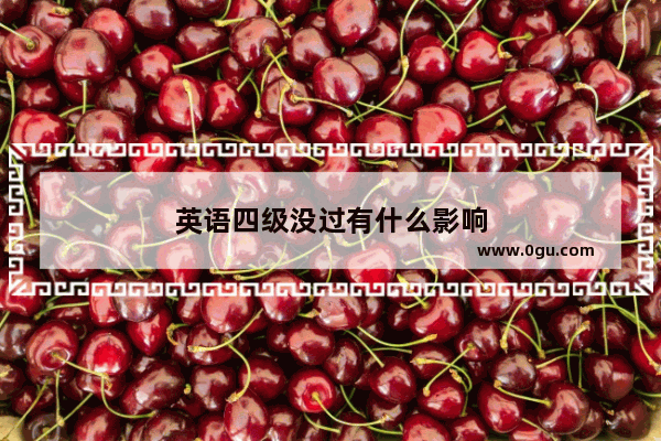 英语四级没过有什么影响