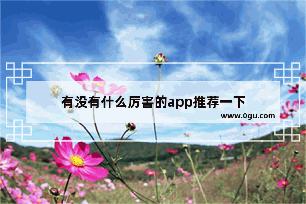 有没有什么厉害的app推荐一下