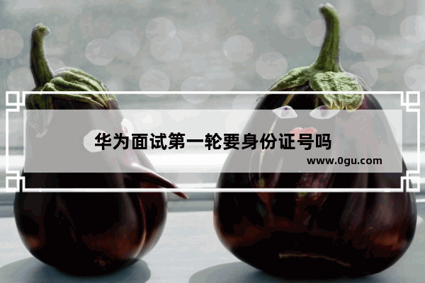 华为面试第一轮要身份证号吗