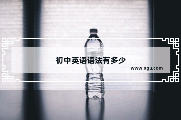 初中英语语法有多少