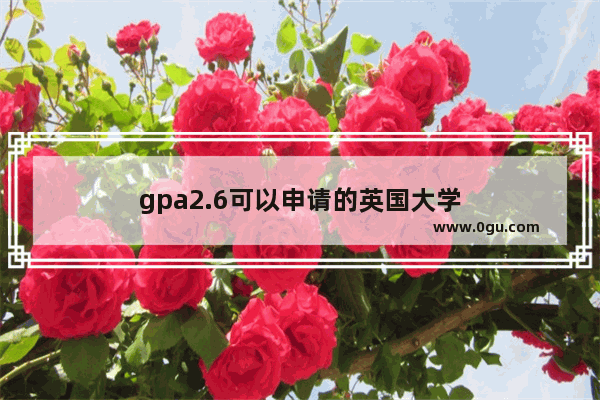 gpa2.6可以申请的英国大学
