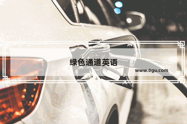 绿色通道英语