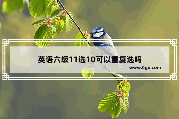 英语六级11选10可以重复选吗