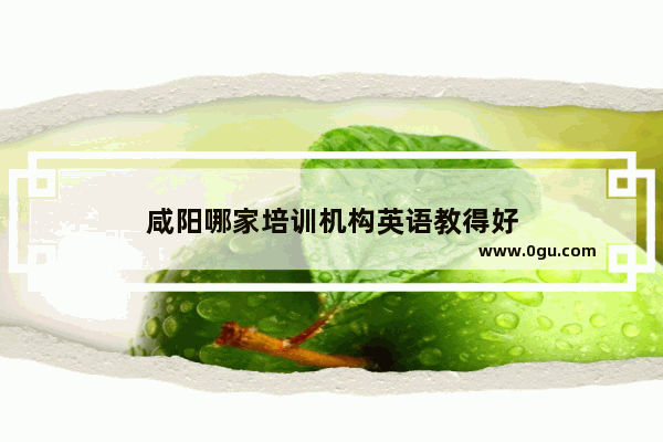 咸阳哪家培训机构英语教得好