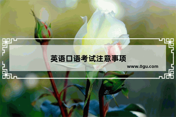 英语口语考试注意事项