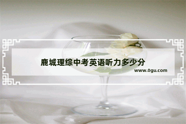 鹿城理综中考英语听力多少分