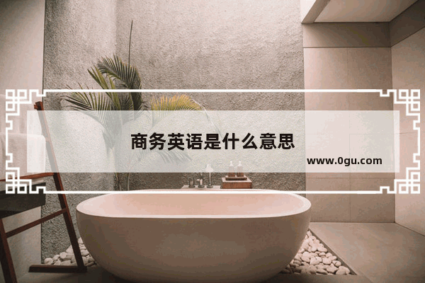商务英语是什么意思