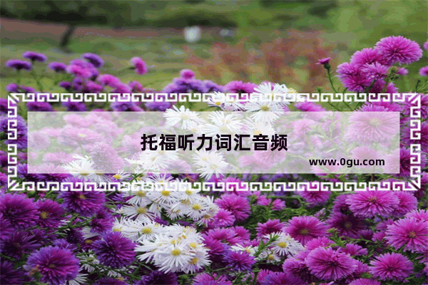 托福听力词汇音频