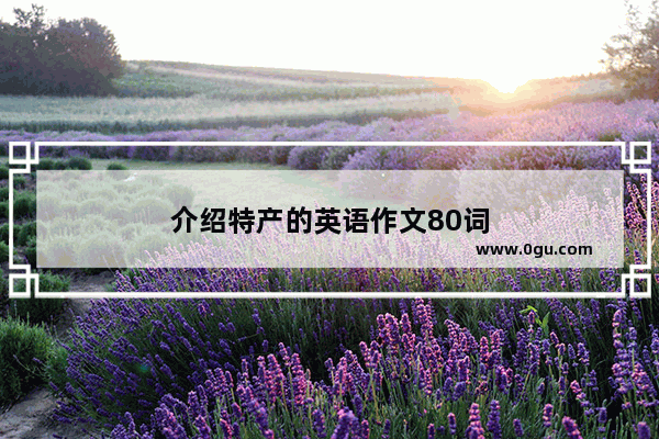 介绍特产的英语作文80词