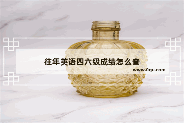 往年英语四六级成绩怎么查