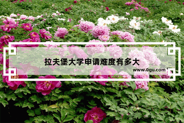 拉夫堡大学申请难度有多大