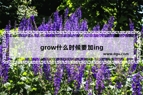 grow什么时候要加ing
