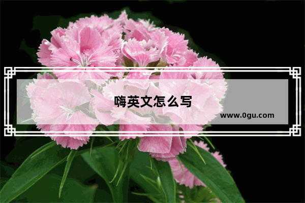 嗨英文怎么写
