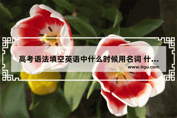 高考语法填空英语中什么时候用名词 什么时候用代词 形容词。动词