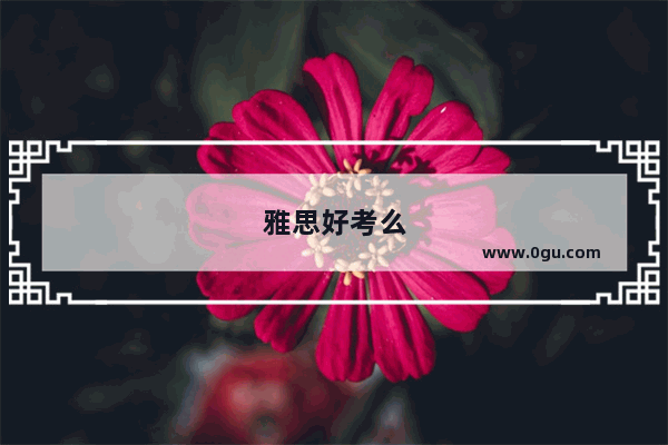 雅思好考么